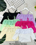 🛍️爆款新品🛍️高品质棉质荷叶边吊带上衣 RM42 Only🌸 =D4=