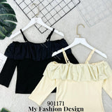 🛍️爆款新品🛍️高品质棉质荷叶边吊带上衣 RM42 Only🌸 =D4=