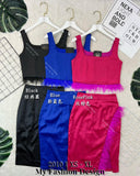 🔥🔥黑卡独家爆款🔥高品质气质缎面款套装 上衣 ➕ 裙子 RM119 Only🌸   =E2=
