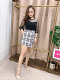 爆款新品🔥高品质网纱拼接格子连体裤裙 RM 75 ONLY ❤️ =E2=